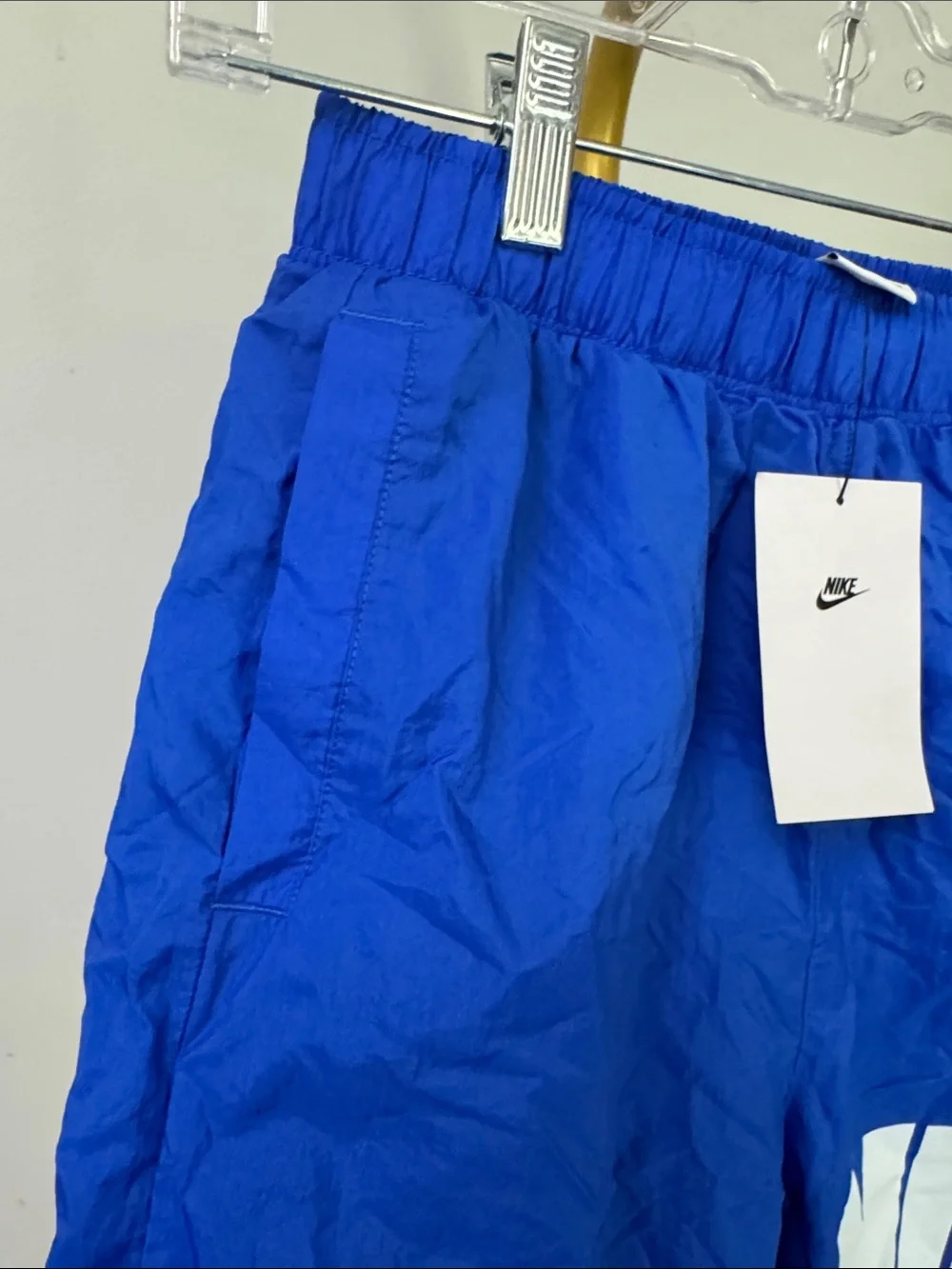 Nike Men’s Royal Blue Athletic Shorts with White Logo